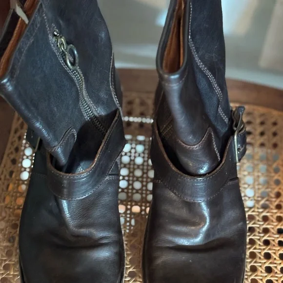 Fiorentini + Baker Dark Brown Leather Moto Boots - Picture 3 of 8